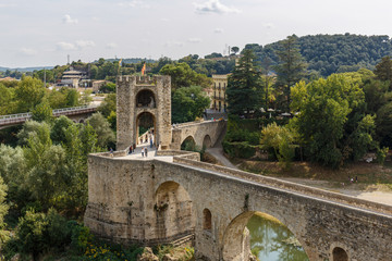 The fortified Bridge and entrance  to Besalu