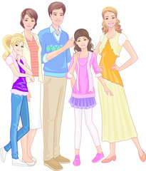 Naklejka premium Vector illustration of Family
