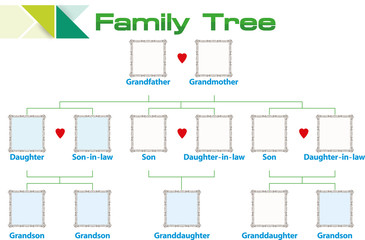 Vector illustration of Family tree