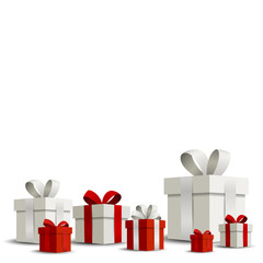 Vector Illustration of a Christmas Holiday Design with Gift Boxes