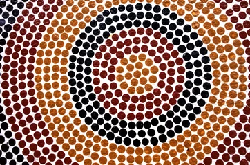 Vlies Fototapete Ozeanien Indigene australische Kunst Punktmalerei.
