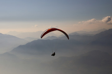 paragliding on garda lake