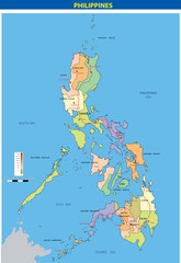 Vector illustration of  Philippines Map