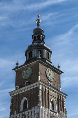 Fototapeta na wymiar Krakow Town Hall Tower