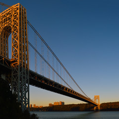 George Washington Bridge at sunrise.