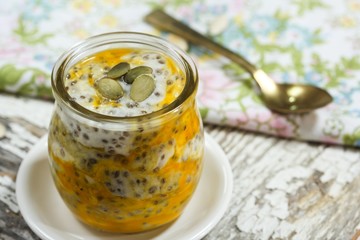 Mango Chia seed pudding