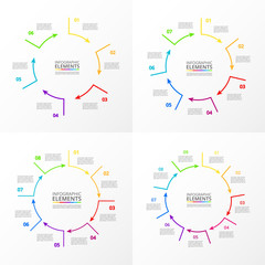 Obraz premium Vector circle infographic set.