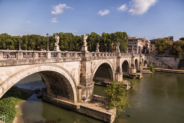 bridge Sant'Angelo in Rome