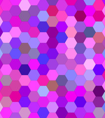 Pink colorful hexagon mosaic background design