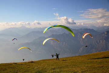 paragliding on garda lake