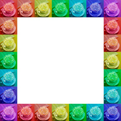 Cups of coffee with cream background seamless pattern