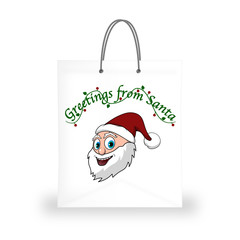 Weihnachtseinkauf Tasche Greetings from Santa