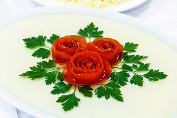 Bowl of cream soup