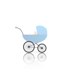 Fototapeta na wymiar Baby Stroller Illustration