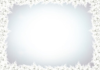 Christmas background with winter forest of Christmas trees