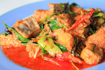 Fish fried foods, spices, Thailand