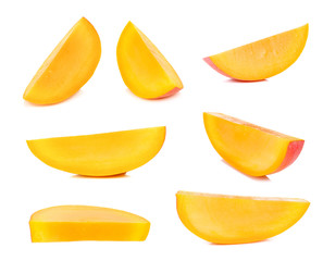 Ripe mango isolated on the white background