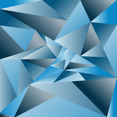 Vector abstract triangulated background. Blue triangulated backg