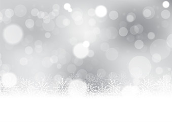 Christmas with snowflake background vector illustration