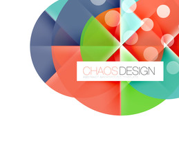 Obraz premium Round shapes, circle banner with sample text