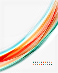 Colorful modern wave line, business abstract layout