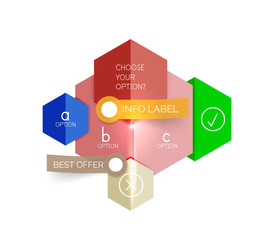 Abstract infographic geometric templates