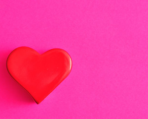 Valentine's Day. A red heart