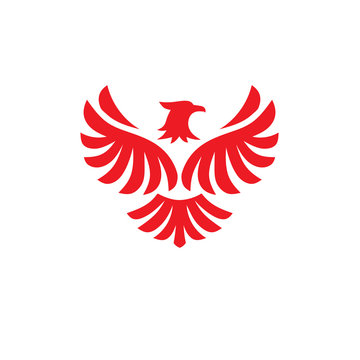 recommend clip art: Eagle bird Logo design vector template. Flying Hawk, Phoenix Logotype concept icon
                    