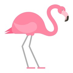 Naklejka premium Cool pink decorative flamingo