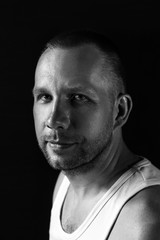 Attractive guy close-up portrait