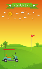 Background of golf field