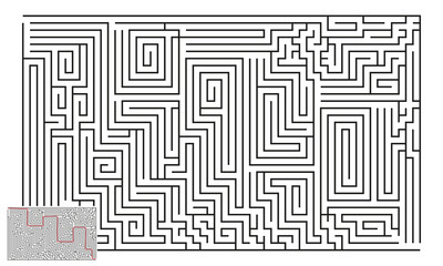 Large Vector Horizontal Maze with Answer 27