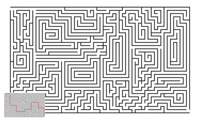 Large Vector Horizontal Maze with Answer 29