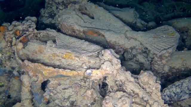 More Norton and BSA Motorcycles that have been pillaged for souvenirs lay in waste in Hold No2 of the SS Thistlegorm Ship Wreck in the Red Sea