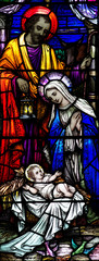 Fototapeta premium The Nativity (stained glass)