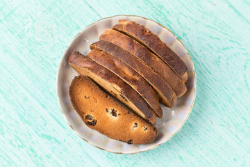 sweet bread crackers on a plate