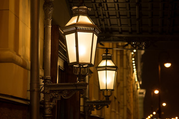 Old style street light, vintage
