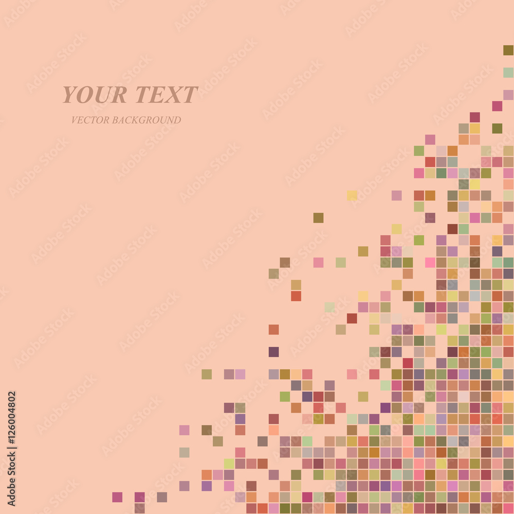 Poster abstract pixel square pattern background design