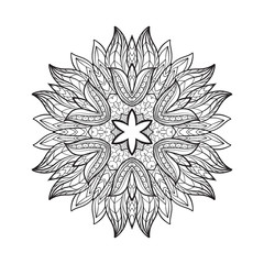 Vector Beautiful Deco Mandala, Patterned Design Element, Ethnic