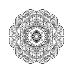 Vector Beautiful Deco Mandala, Patterned Design Element, Ethnic