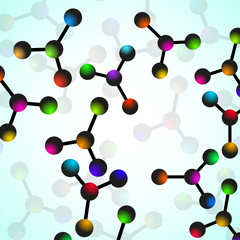 Molecule structure. DNA. Abstract background. Vector illustration