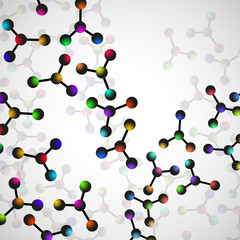 Molecule structure. DNA. Abstract background. Vector illustration