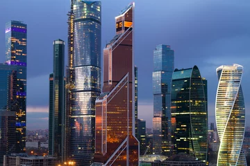 Foto op Plexiglas anti-reflex View of the city from a tall building © maxim4e4ek