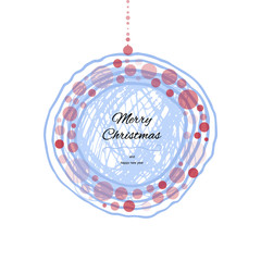 Vector Christmas doodle ball for print, web