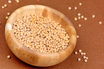 Bowl with mustard seeds