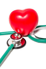 Stethoskope mit rotem Herz 