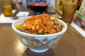 キムチ牛丼