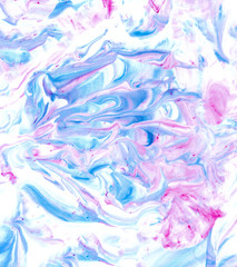 Fototapeta na wymiar ink marble style texture. Hand drawn marbling effect. Background illustration in bright colors. Pastel colors.