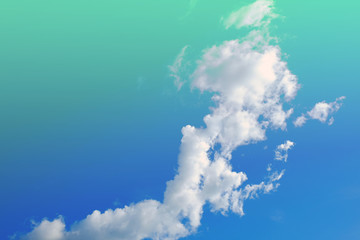 Blur soft sky cloud in pastel vitage color style for background