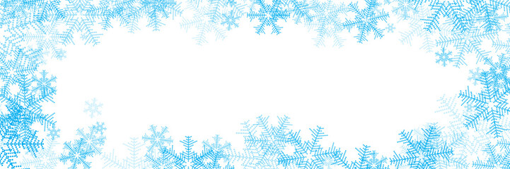 Fototapeta na wymiar Vector Christmas background with snowflakes border